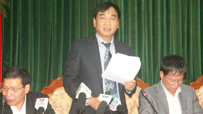 GĐ Sở Xây dựng Hà Nội Lê Văn Dục trao đổi với báo chí chiều 10/3. Ảnh: ND