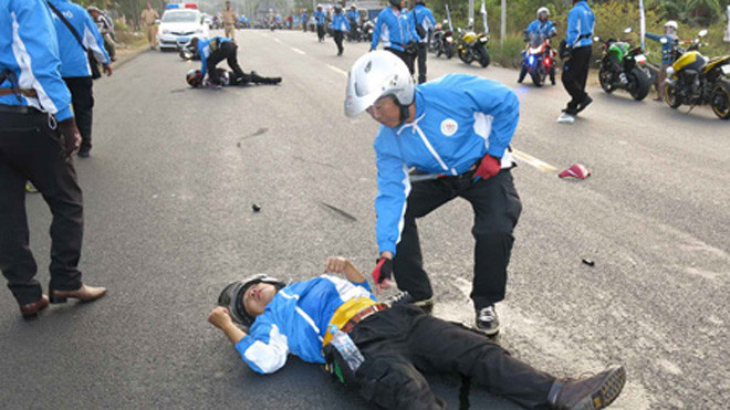 Vụ tai nạn mô tô nghiệm trọng khiến 1 người tử vong. Ảnh: Dư Hải