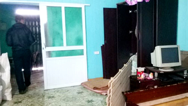 Hiện trường bên trong căn nhà của Nhật