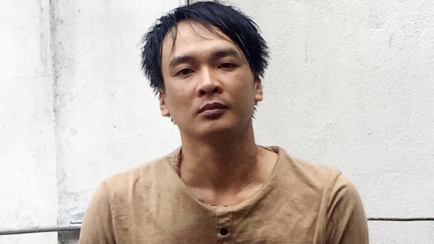 Đối tượng Hà Văn Trọng tại cơ quan công an