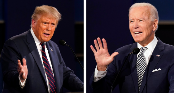 Tổng thống Mỹ Donald Trump và đối thủ Joe Biden. (Ảnh: AP)