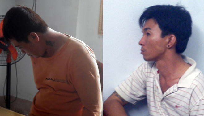 Đạt và Phương tại cơ quan điều tra.