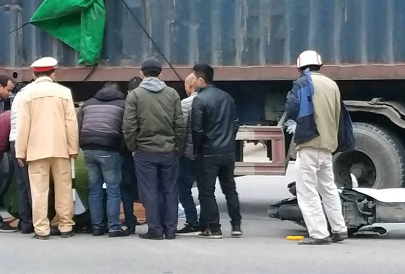 Hiện trường vụ tai nạn giao thông.