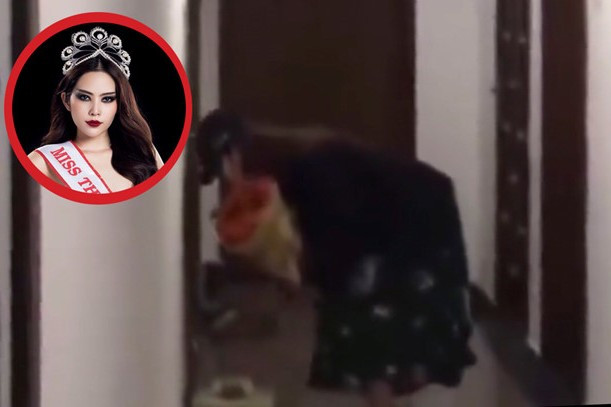 Hình ảnh cô gái mang hoa và bánh tới nhà Trường Giang được cho là Nam Em.