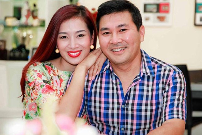 Hoa khôi Thu Hương và ông xã- doanh nhân Hoài Nam.