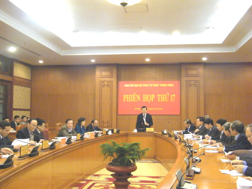 Phiên họp thứ 17 của Ban chỉ đạo Cải cách Tư pháp TƯ