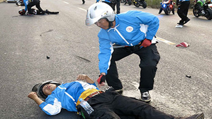 Hiện trường vụ tai nạn.