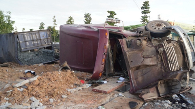 Hiện trường vụ tai nạn.