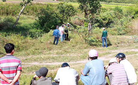 Khu vực phát hiện thi thể bà Y.