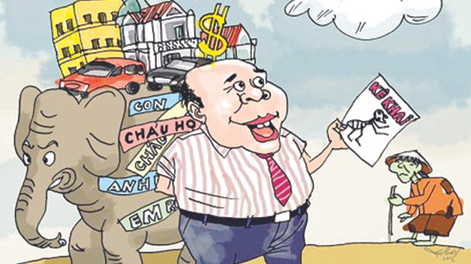 Theo GS-TS Lê Hồng Hạnh, kê khai tài sản chỉ là một khía cạnh nhỏ, vấn đề là minh bạch Minh họa của Khều 