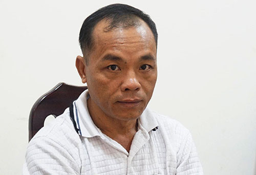 Vi Văn Học tại cơ quan điều tra. Ảnh: CA