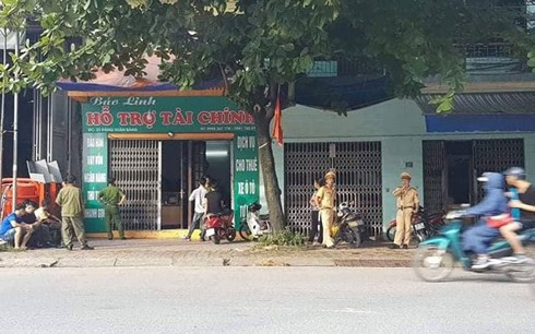 Công an có mặt tại hiện trường vụ án