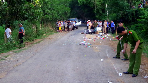 Hiện trường vụ tai nạn. Ảnh: Công an Thanh Hóa