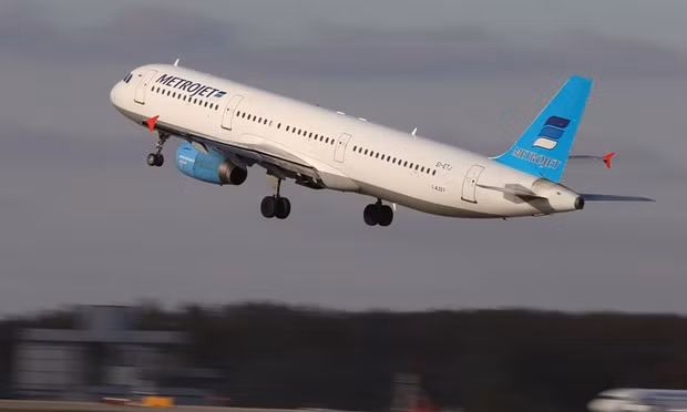 Một máy bay của hãng hàng không Nga Kogalymavia (Metrojet). Ảnh: RT.