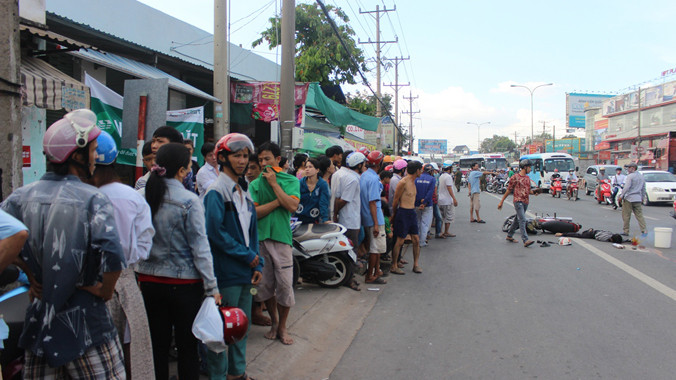 Hiện trường tai nạn.