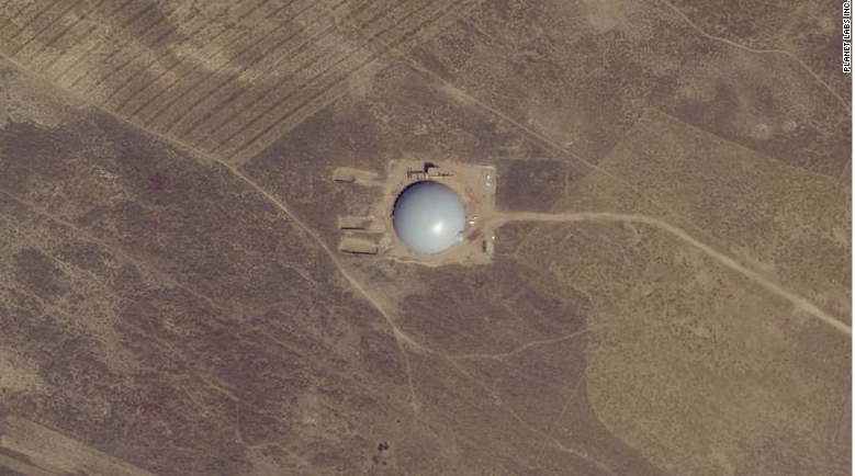 Một hầm chứa tên lửa trong ảnh vệ tinh của Mỹ