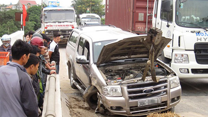 Hiện trường vụ tai nạn.