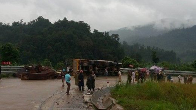 Hiện trường vụ tai nạn.