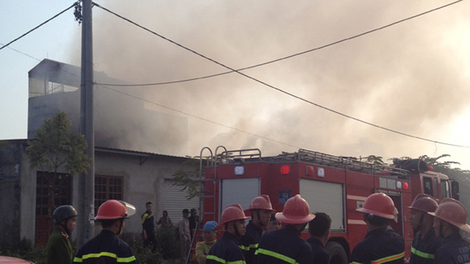 Hiện trường vụ cháy.