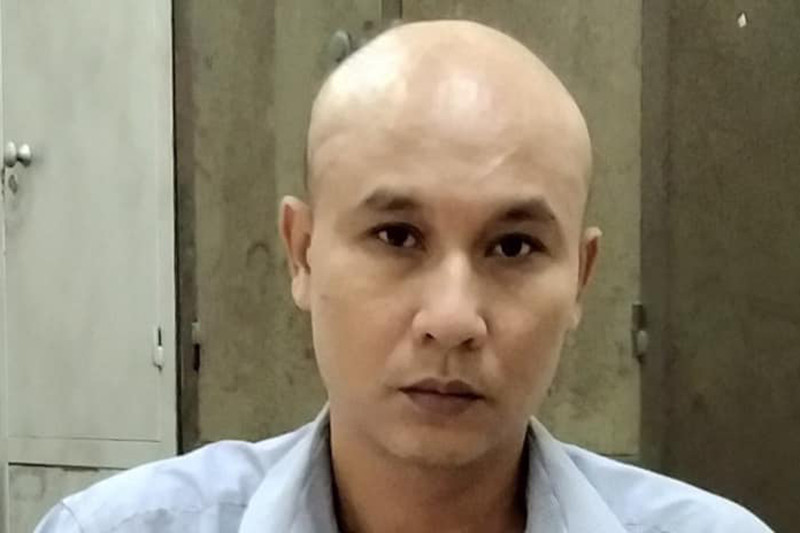 Đối tượng Diện tại cơ quan Công an. Ảnh CAHN