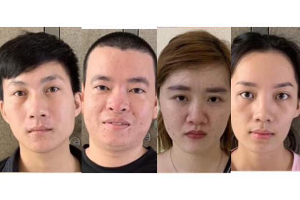 Nhóm đối tượng bị bắt giữ. Ảnh: CAHN