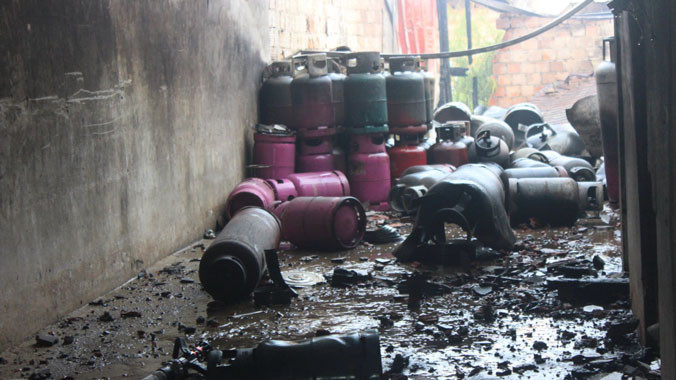 Hiện trường vụ nổ kho gas xảy ra chiều ngày 24/7