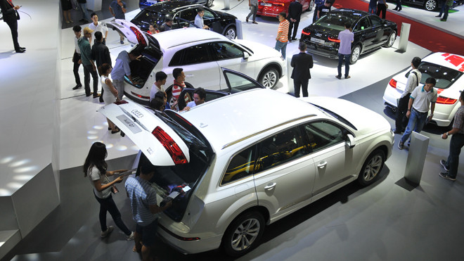 Một góc triển lãm ô tô quốc tế Việt Nam 2017. Ảnh: Tuấn Nguyễn