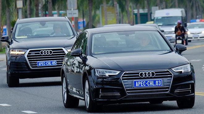 Xe Audi phục vụ APEC đang hoàn tất thủ tục để bán cho khách hàng