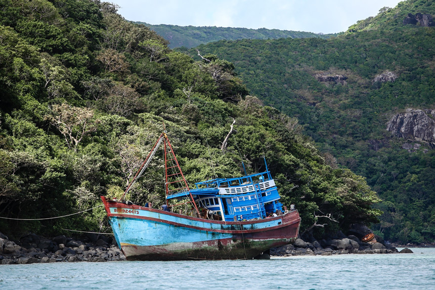 Bão số 1 đang cách Côn Đảo không xa. Ảnh minh hoạ
