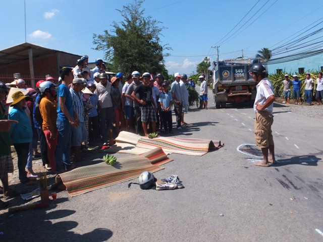 Hiện trường vụ tai nạn.