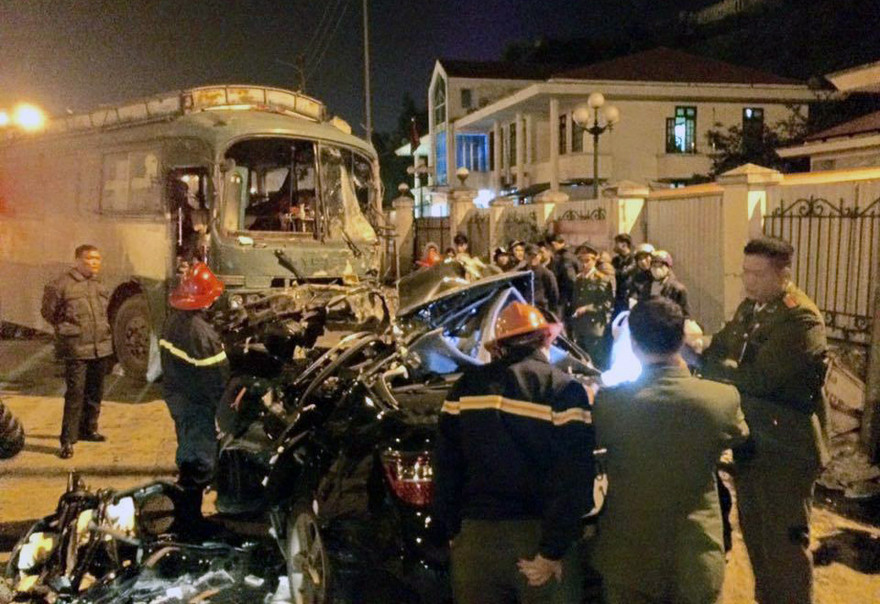 Hiện trường vụ tai nạn. Ảnh:CTV.