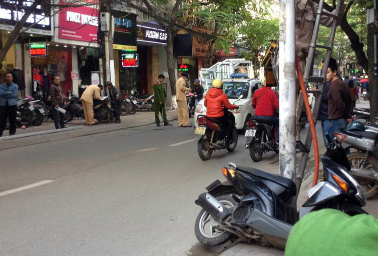 Hiện trường vụ việc.