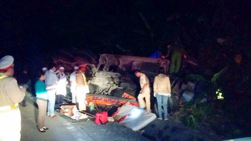 Hiện trường vụ tại nạn.