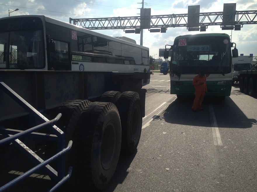 Hiện trường vụ tai nạn.