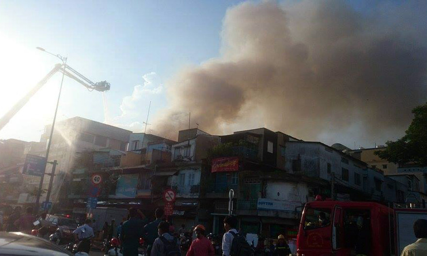 Hiện trường vụ cháy.