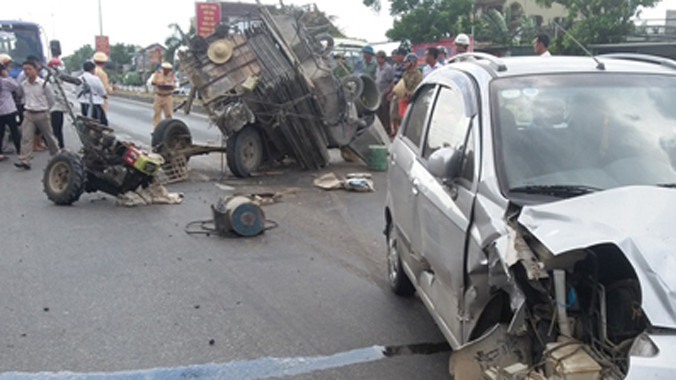 Hiện trường vụ tai nạn.