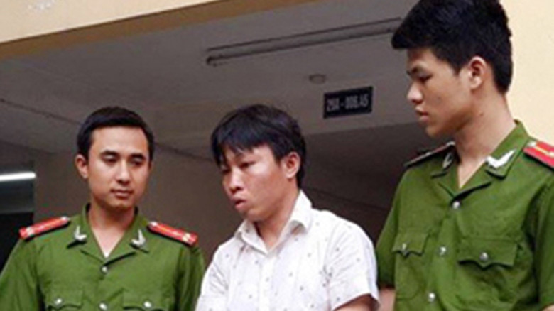 Đối tượng Cường bị bắt giữ.