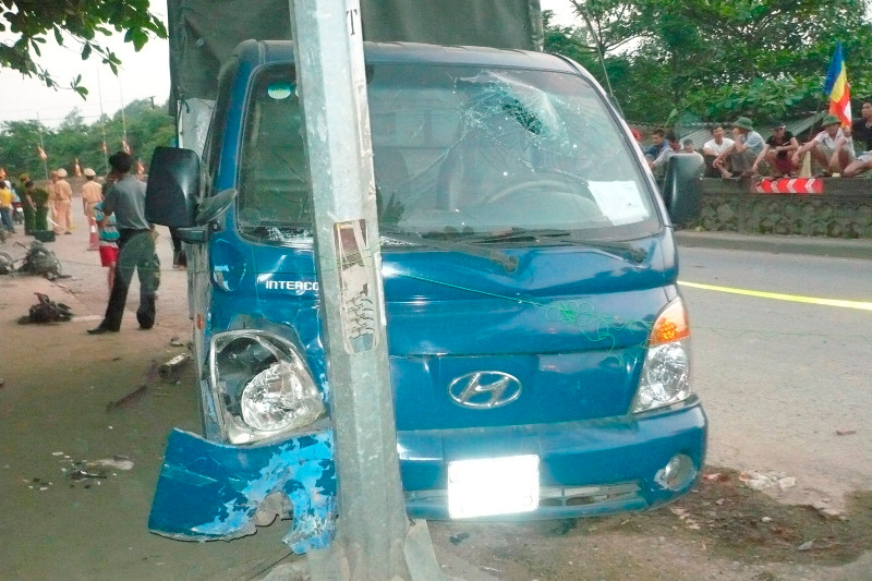 Hiện trường vụ tai nạn.