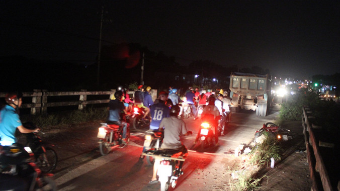 Hiện trường tai nạn.