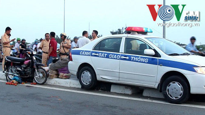 Hiện trường vụ tai nạn.