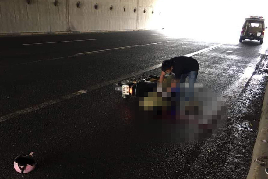 Hiện trường vụ tai nạn.