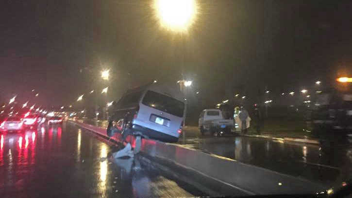 Hiện trường vụ tai nạn. Ảnh bạn đọc Huyền Trang cung cấp.