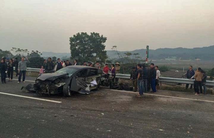 Hiện trường vụ tai nạn. Ảnh: Hoàng Anh Tuấn.