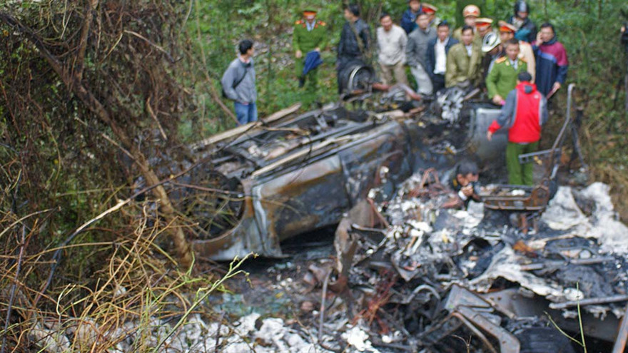 Hiện trường vụ tai nạn.