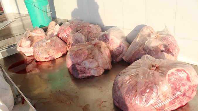 Số nội tạng bốc mùi hôi thối bị thu giữ