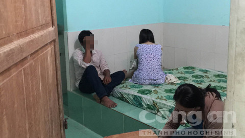 Hiện trường bắt quả tang mua bán dâm tại nhà trọ Hoàng Hân.