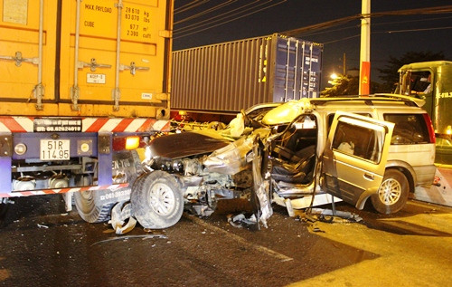 Hiện trường tai nạn. Ảnh: Hải Hiếu.