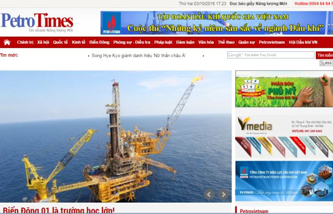 Đình bản tạm thời 3 tháng đối với Báo điện tử Petrotimes.