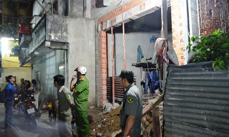 Căn nhà xảy ra sự cố.