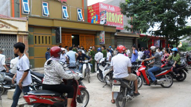 Hiện trường nơi xảy ra vụ án mạng. Ảnh: Hoàng Lam